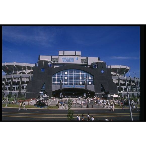 Carolina Panthers 90s GAME DAY Logo 7 puffer XL 2x teal NFL vintage - Picture 10 of 11